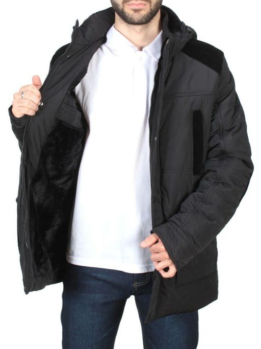J97051 BLACK Куртка мужская зимняя NEW B BEK (150 гр. холлофайбер)