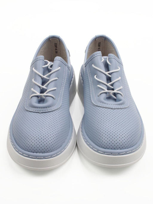 03-YH287-8 LT. BLUE Полуботинки летние женские (натуральная кожа)