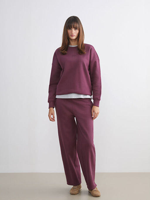 Nak??l? Oversize Kad?n Kal?n Sweatshirt