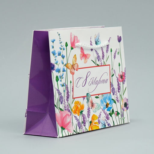 Цена за 3 шт. Пакет подарочный ламинированный, упаковка, С 8 марта, S 15?12?5.5 см