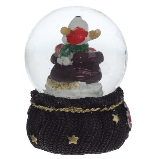 Фигурка декор в стекл шаре "Дед Мороз/Мишка/Олень", D 4.5 см, L4,5 W5 H6 см, 4в.