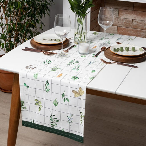 Дорожка на стол Этель Flora 40х149 см, 100% хлопок, саржа 190 г/м2  фото 2