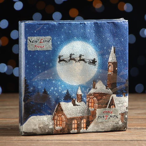 Цена за 2 шт. Салфетки бумажные Новогодняя сказка, 2 слоя, 33?33 см, 20 шт.