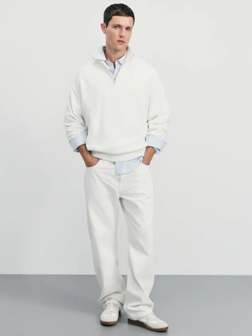 Джемпер на молнии regular fit / Zarina
