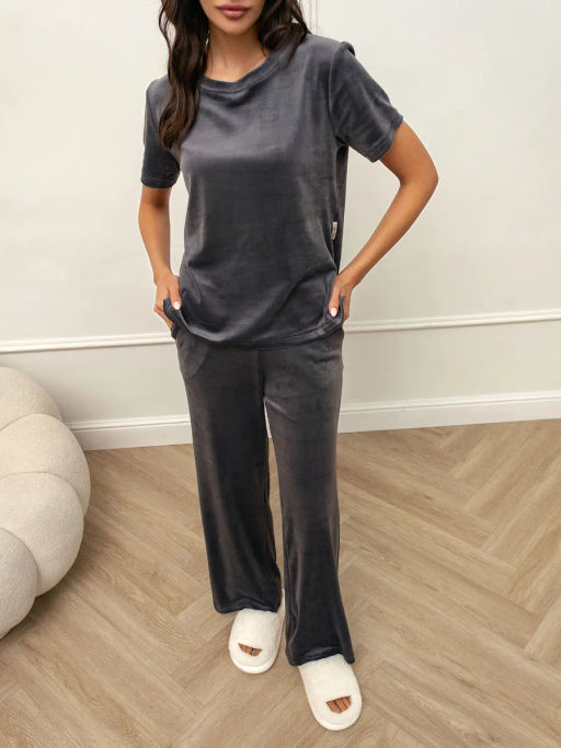 Костюм женский Кэт-1 Велюр Графит М-274К MODAMICA