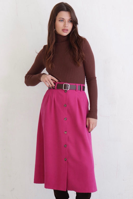 Юбка на пуговицах длины миди - Martichelli фото 35