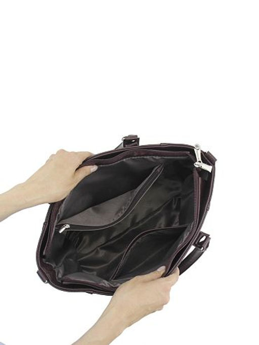 Сумка женская тоут эко-кожа 42-143-14 цвет бордовый - Vera victoria vito фото 4