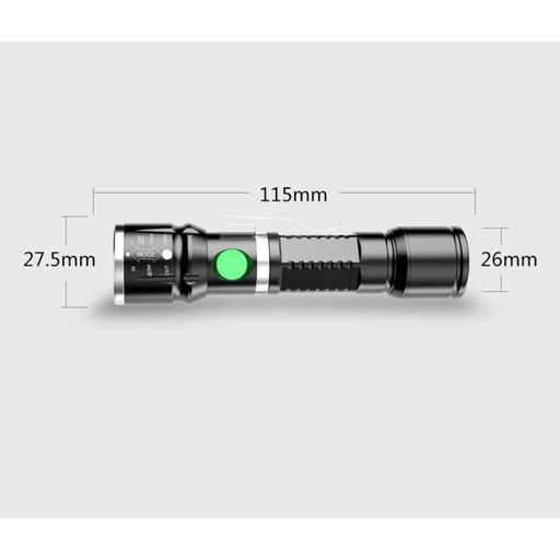 Фонарь ручной аккумуляторный, 800 мАч, 10 Вт, XPE, USB, IPX6, ZOOM, индикатор заряда - Simaland фото 3