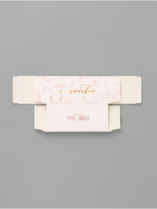 Цена за 5 шт. Коробка подарочная с окном «С любовью», 12×5.5×5.5 см, самосборная