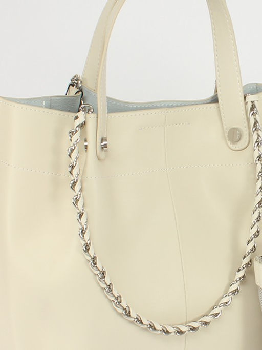 Сумка женская натуральная кожа GU 165-7706, 2в 1, 1отдел, молочный SALE 255953 - Adelia фото 4