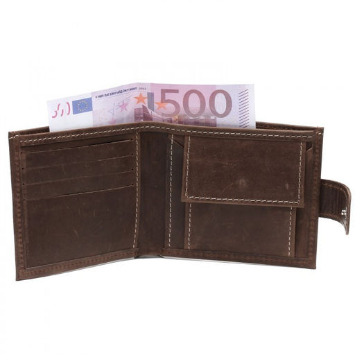 Портмоне мужское Croco-ПР-903 натуральная кожа 3 отд, 3 карм, коричневый тем крейзи хорс (220/1) 217432  фото 3