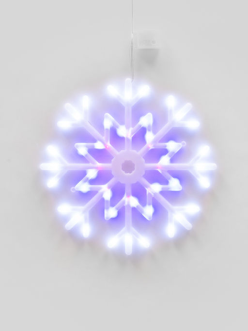 ULD-H4040-048/DTA MULTI IP20 SNOWFLAKE Фигура светодиодная "Снежинка", 40х40см. Подвесная. 48 светодиодов. Красный, синий, белый свет. Провод прозрачный. TM Uniel.