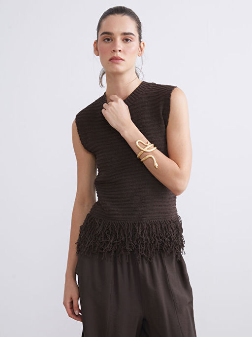 Bisiklet Yaka Kad?n Triko S?veter