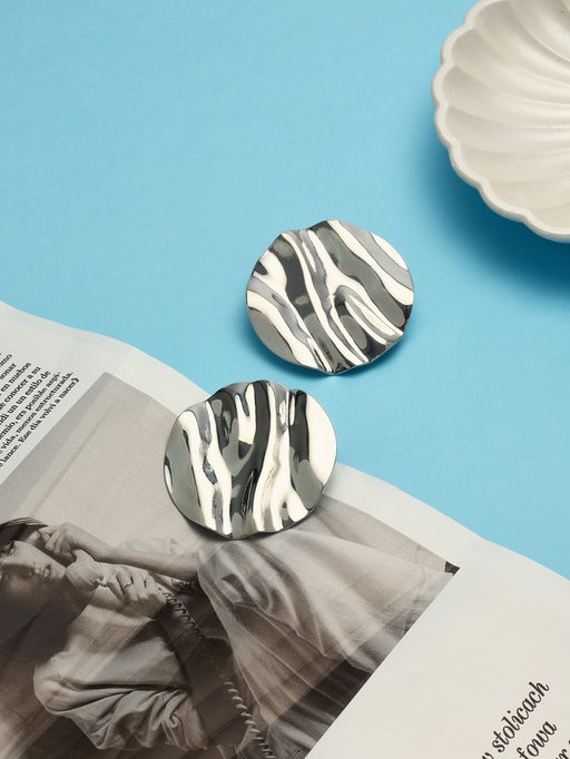 Серьги клипсы для ушей QF «Тренд. Круг», цвет серебро