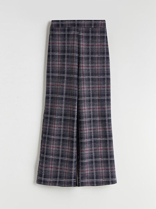 Beli Lastikli Ekose K?z ?ocuk Pantolon