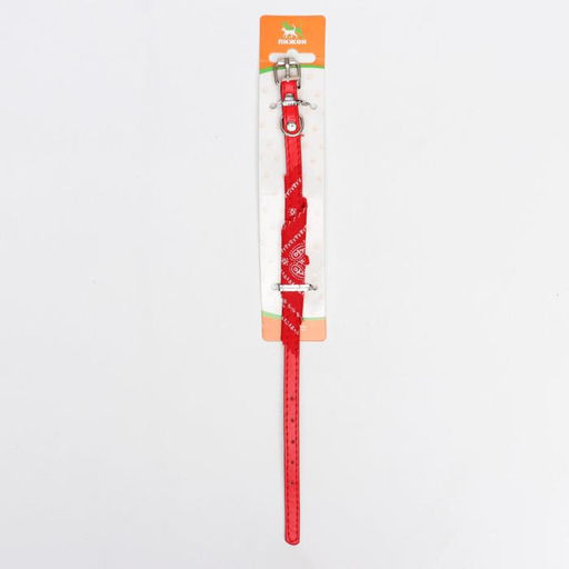 Ошейник с косынкой 32 х 1 см, ОШ 22-28, красный - Пижон фото 5