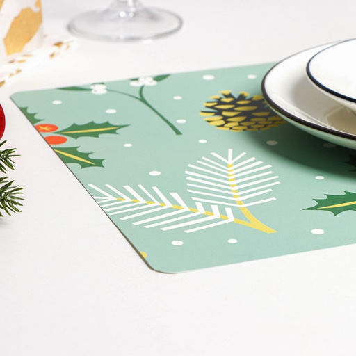 Цена за 4 шт. Салфетка сервировочная на стол Доляна Лесные шишки, 2641 см  фото 3