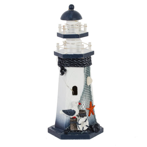 Фигурка декоративная "Маяк" (подсветка 3xLR44) , L11,5 W10 H26,5 см . 4в.
