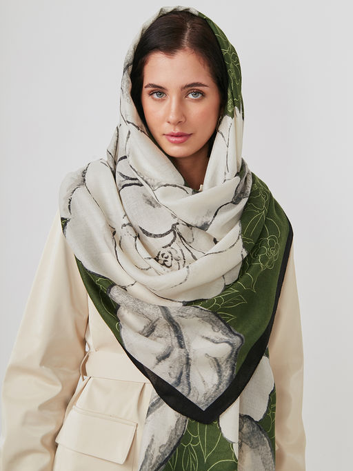 Большой, мягкий, тонкий и очень нежный двусторонний палантин - Tantino фото 9