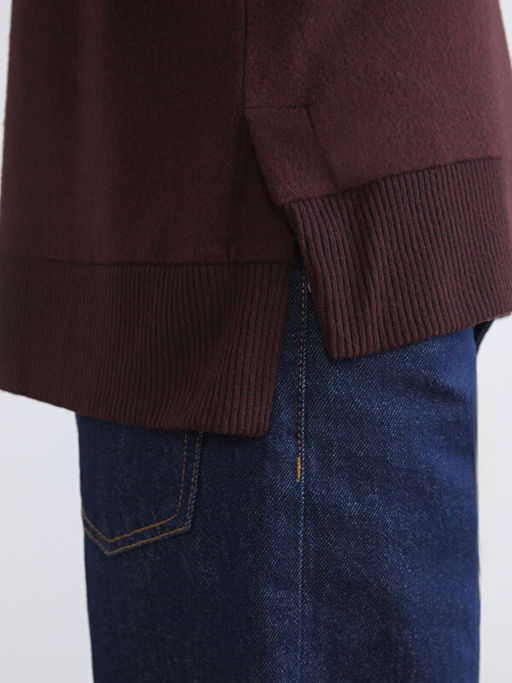 Bisiklet Yaka Oversize Kad?n Sweatshirt