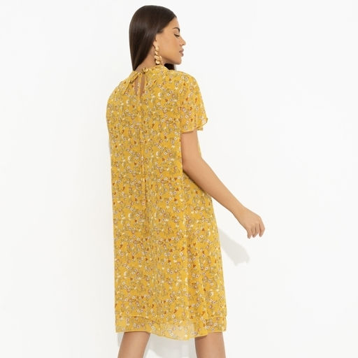 Платье с креативным воротником Мечтательная (желтый) - Charutti фото 5