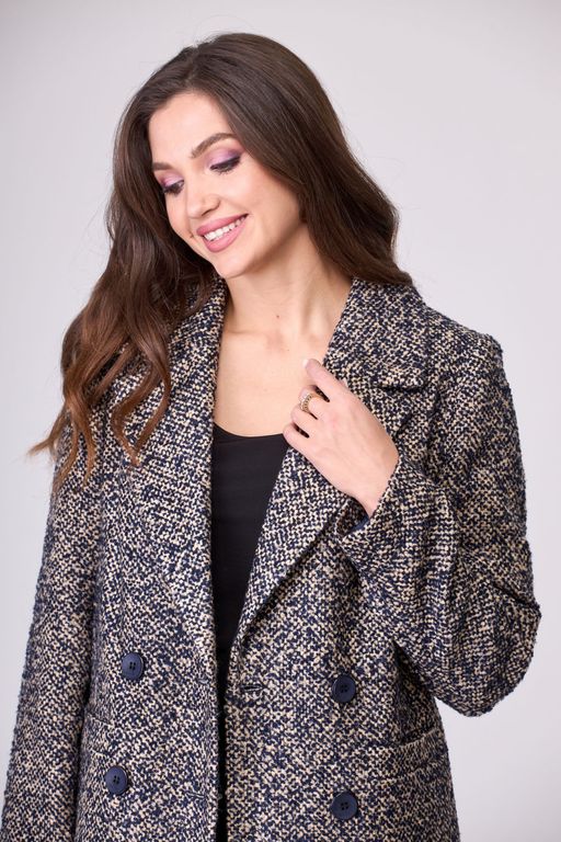 Пальто БелЭльСтиль 858 темно-синий фото 2