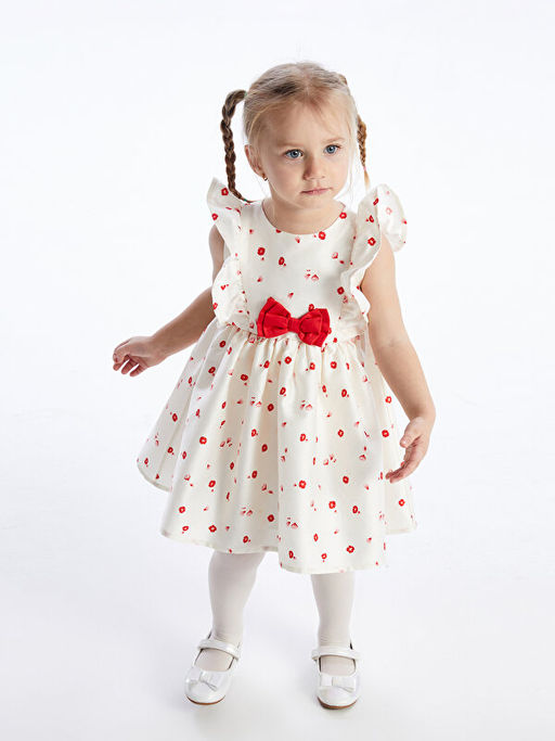 Bisiklet Yaka Desenli K?z Bebek Elbise - Waikiki фото 2
