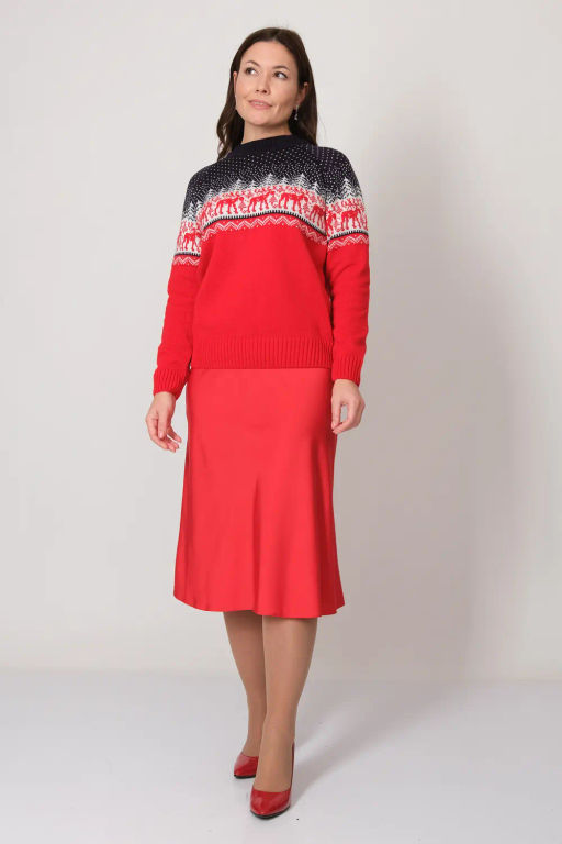 Джемпер С 849/ красно-синий