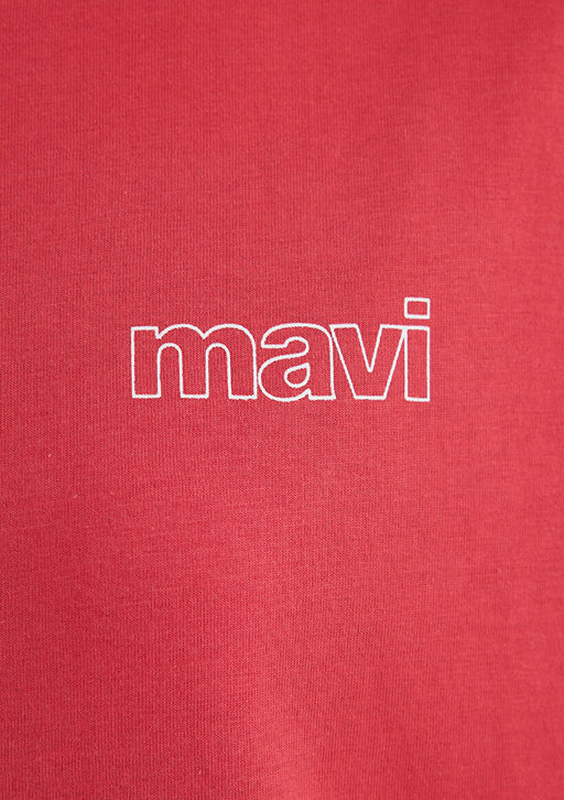 Mavi Logo Bask?l? K?rm?z? Tisort  фото 6