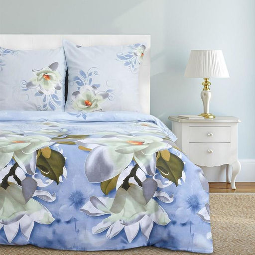 Постельное бельё Этель 1,5 сп. Кувшинки 143х215 см, 150х214 см, 70х70 см - 2 шт, 100% хлопок, бязь  фото 7