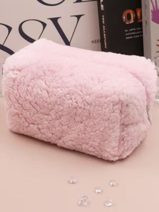 Kristaller Косметичка женская плюшевая Тедди, розовый  фото 3