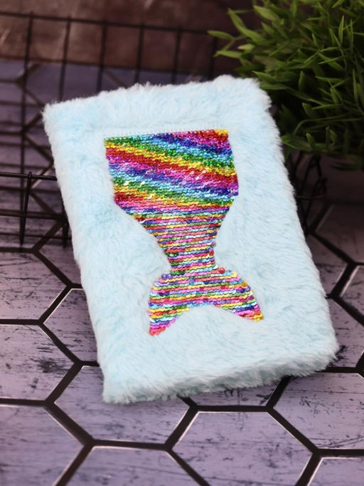 Блокнот плюшевый "Mermaid tail", mix, 21,5х15 см, плотность 80 гр.