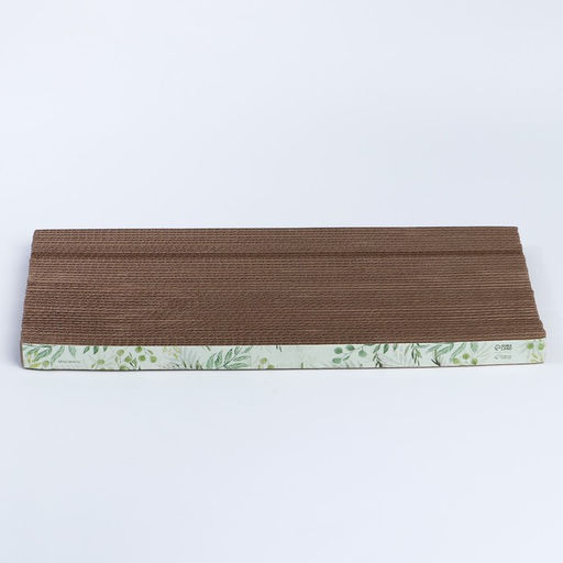 Когтеточка из картона с кошачьей мятой Мятная зелень, 45 см х 20 см х 3 см - Пушистое счастье фото 5