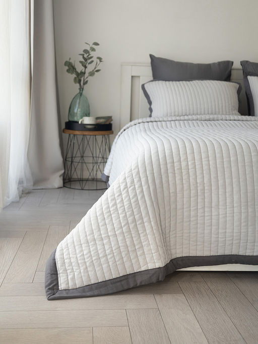 Покрывало 150x205 серый полиэстер