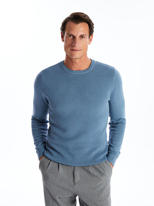 Bisiklet Yaka Erkek Triko Kazak