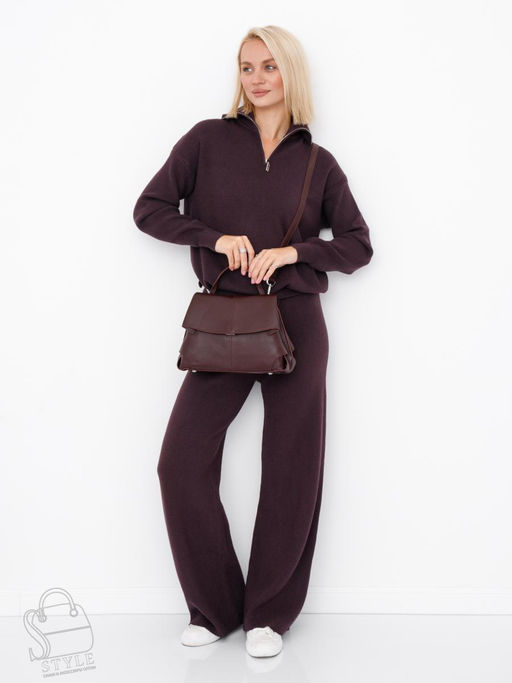 Сумка женская кожаная 2358Y dia purple Polina&Eiterou