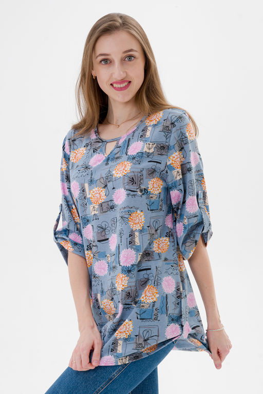 Туника женская из кулирки Полина астра - Амадэль фото 13
