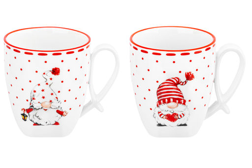 Набор 2 кружек 300 мл 10,5*8*9 см Весёлые гномики ручка петля - Elan gallery фото 4