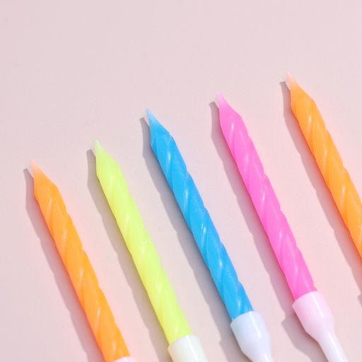 Свечи для торта Неон, 10 шт, разноцветные, 14 см - Страна карнавалия фото 5