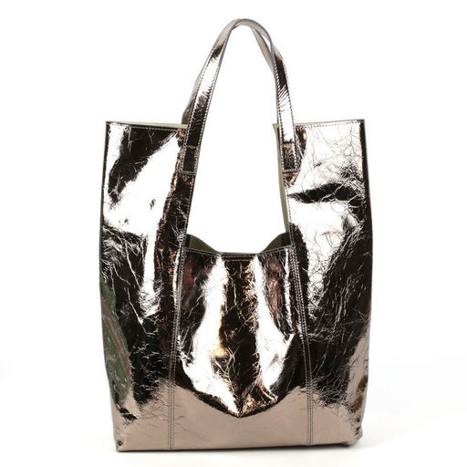 Женская мягкая кожаная сумка шоппер 0054-11 - Cidirro фото 3