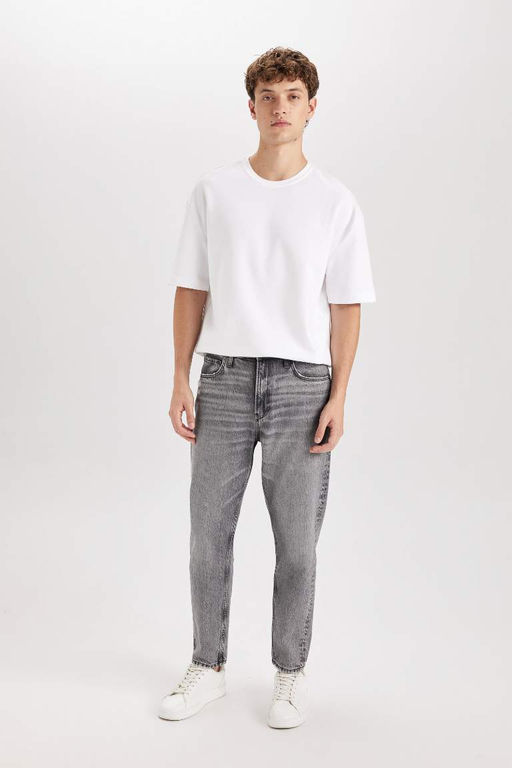 90s Slim Fit Dar Kal?p Yuksek Bel Dar Paca Jean Pantolon - Defacto фото 3