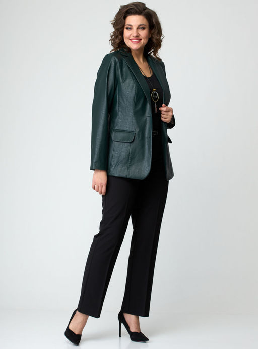 Жакет БелЭльСтиль 203 экокожа зелень фото 3