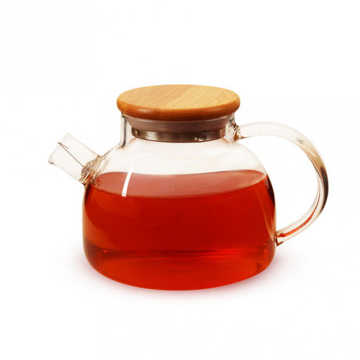 Чайник 900/1000 мл. "БОЧОНОК" из жаропроч.ст. с бамб.кр., арт 05095, нр-10022