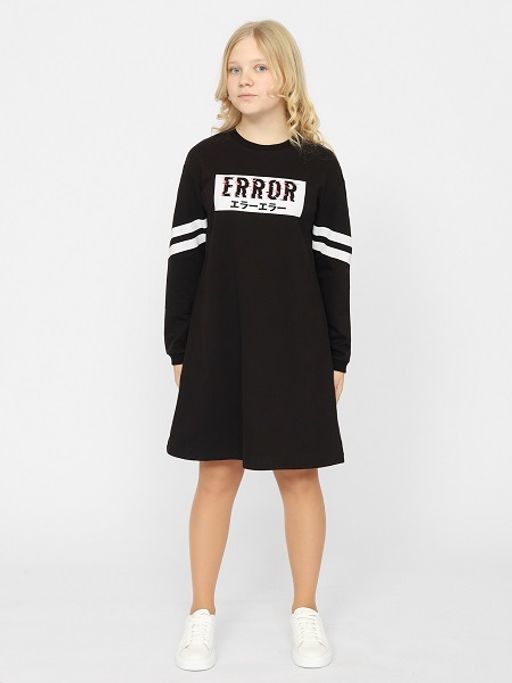 CRB wear/CWJG 63301-22-335 Платье для девочки,черный/Ex.Cherubino