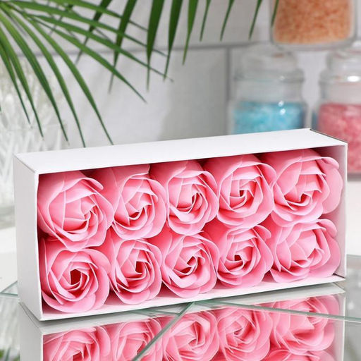 Мыльные розы, розовые, набор 10 шт. - SB BEAUTY фото 4