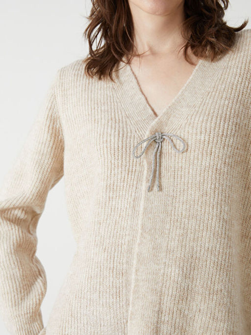 V Yaka Kad?n Triko H?rka