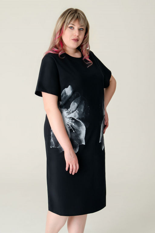 Арт. 4157 Туника женская 52-60 (5 шт) Цвет:черный