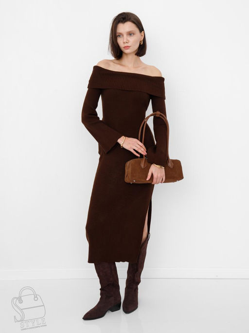 Сумка женская кожаная 1321THF brown Polina&Eiterou