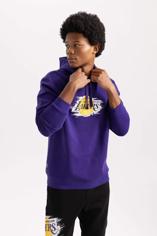 DeFactoFit Толстовка свободного покроя с капюшоном NBA Los Angeles Lakers  фото 4