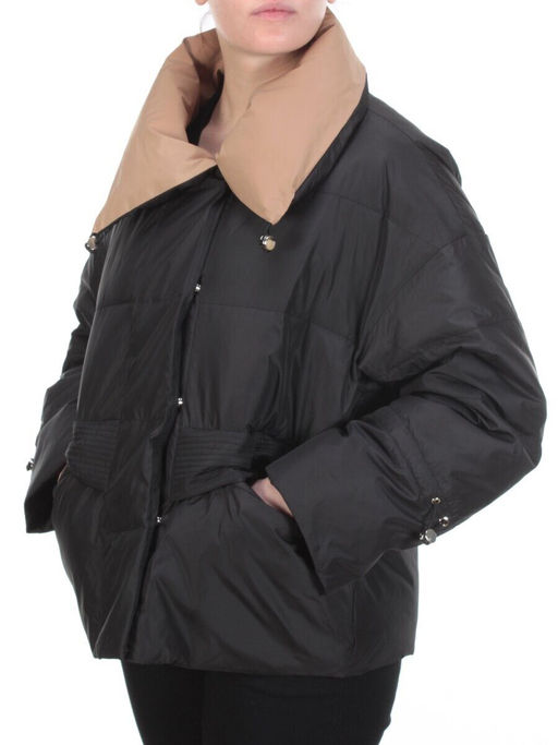 B2109 BLACK Куртка демисезонная женская R.LONYR (100 гр. синтепон)